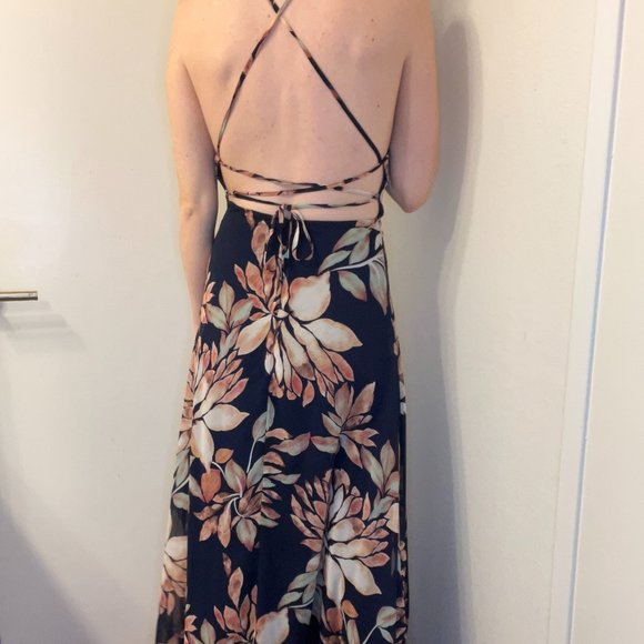 LuLu's Floral Print Maxi Dress - Picture 2 of 5